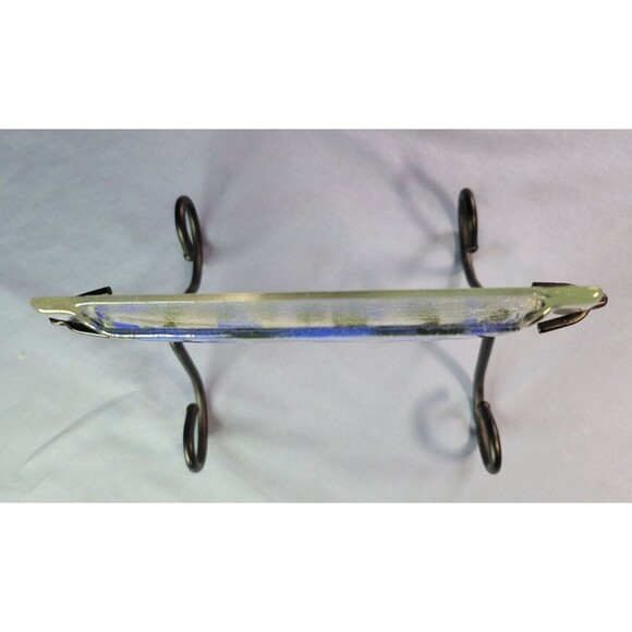 Unusual Shape Flower Vase Vintage RARE Hand Crafted Glass Flower - Picture 5 of 9